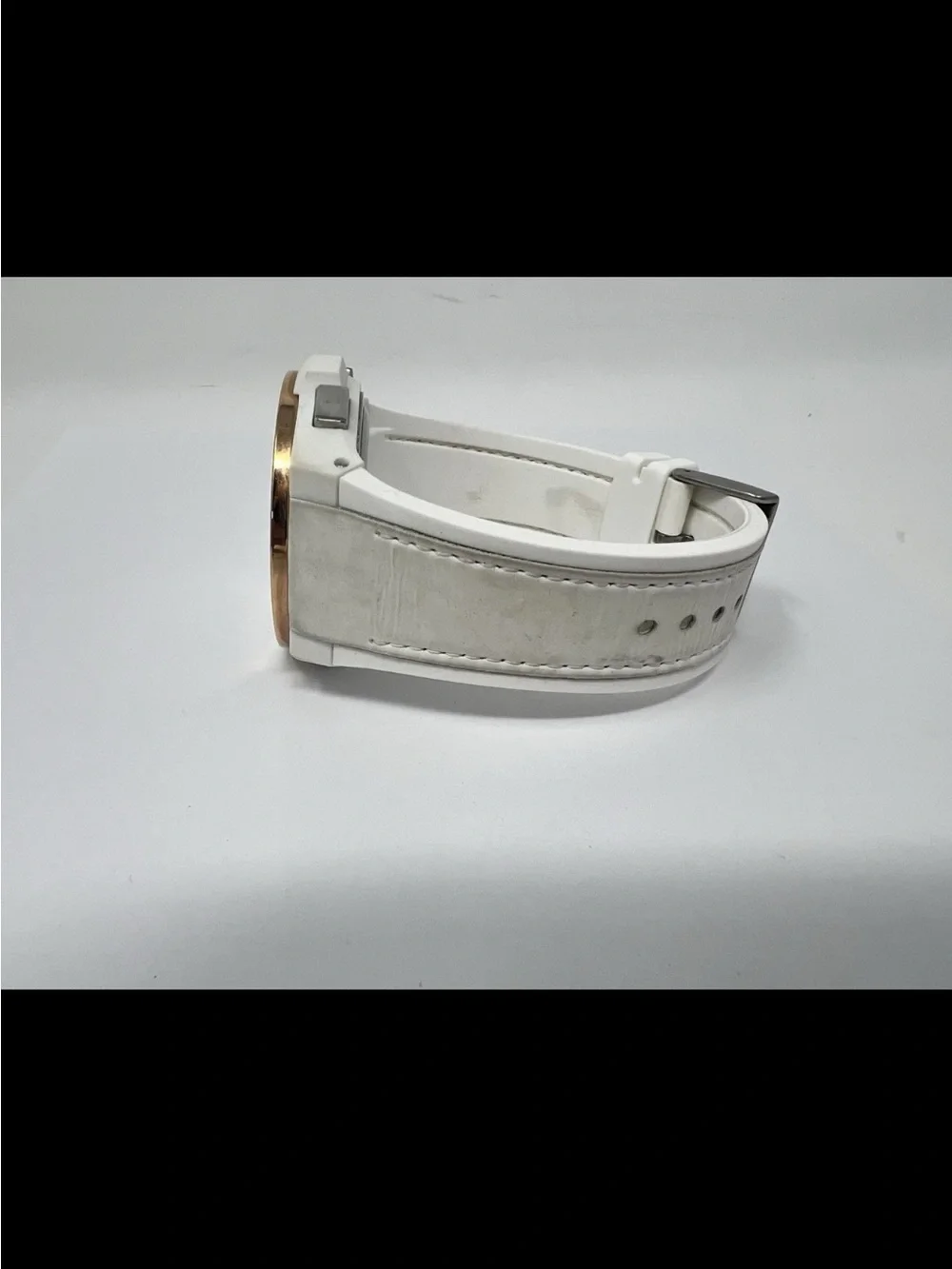 Kenneth Cole Men’s Watch G0827A Connect Smart Two Tone White Gold Silicone Band